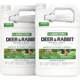 Liquid Fence Deer & Rabbit Repellent Ready-to-Use, 1-Gallon, 2-pack