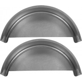 HECASA Steel Round Single Axle Trailer Fenders and Fender Backs Fits 14” to 16” Wheels - 32” x 9” x 15” (2Pcs)