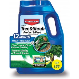 BioAdvanced 12 Month Tree and Shrub Protect and Feed for Insects, Granules, 10 lb