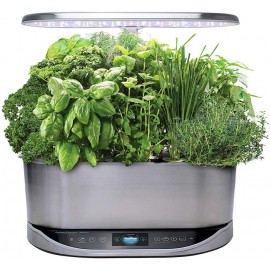 AeroGarden Bounty Elite - Indoor Garden with LED Grow Light, WiFi and Alexa Compatible, Stainless Steel