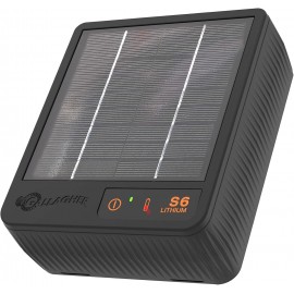 Gallagher S6 Solar Electric Fence Charger | Protect Your Backyard and Pets | Solar Lithium Technology, 0.06 Stored Joule Energizer | Unique Post Mounting System | Portable and Super Tough