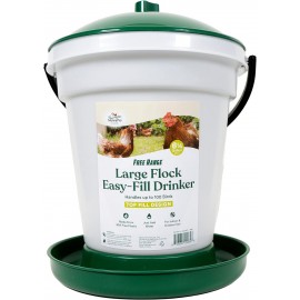 Harris Farms Poultry Drinker | Simple and Easy to Use for Any Size Flock | Made of BPA- Plastic | 6.25 Gallon, Green