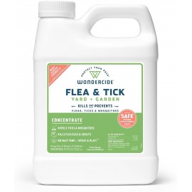 Wondercide - Flea and Tick Spray Concentrate for Yard and Garden with Natural Essential Oils – Kill, Control, Prevent, Fleas, Ticks, Mosquitoes and Insects - Safe for Pets, Plants, Kids - 32 oz