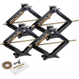 LIBRA Set 4 24 6000lbs RV Trailer Camper Stabilizer Leveling Scissor Jacks w/Dual Power Drill sockets & mounting Hardware Set