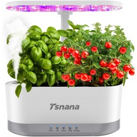 Hydroponics Growing System, 2024 New Version 11 Pods Indoor Garden System with Atomizer & Water Automatic Cycle System, 36W LED Light with Adjustable Height, Ideal Gifts for Family (White)