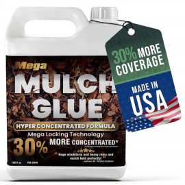 PetraMax Mega Mulch Glue - Rock Glue, Gravel Glue, and Gravel Binder, Gravel Stabilizer and Mulch Glue Binder - Rock Glue for Landscape Maintenance and Landscape Adhesive Max Mulch Glue Spray -1G