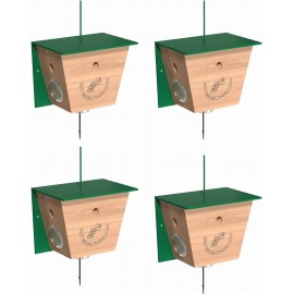 Carpenter Bee Traps for Outside - Carpenter Bee Trap, Turbo Trap 2.0 W/Bee Vault Wood Bee Traps - Carpenter Bee Traps for Outdoors Hanging - Bee Catchers for Outside (4 Pack)