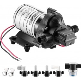 RV Pump, 12V Self-priming RV Water Pressure Pump 4.0GPM 45PSI with Pressure Switch, for RV Marine Camping Yacht Garden